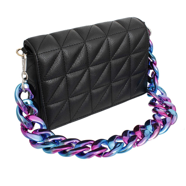 Chain Necklace Bag Strap Purple Link for Women