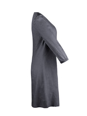 Full Size V-Neck Half Sleeve Denim Dress