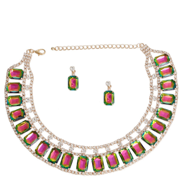 Enchanted Crystal Collar Necklace Set | Statement Necklace | EJIJI Boutique 