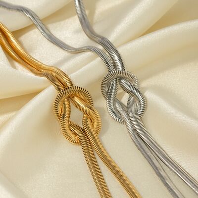Herringbone Harmony Double Layer Necklace