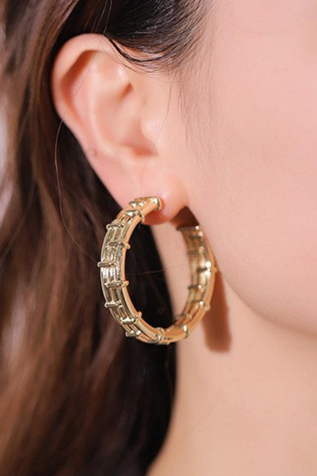 18K Gold-Plated Alloy C-Hoop Earrings - EJIJI Boutique