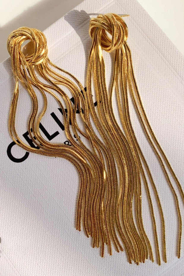 18K Gold Plated Fringe Earrings - EJIJI Boutique