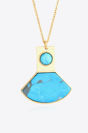 18K Gold Plated Turquoise Necklace - Pendant Necklace - EJIJI Boutique