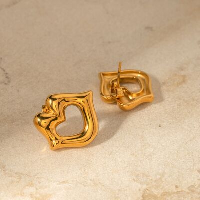 Lip 18K Gold-Plated Stud Earrings