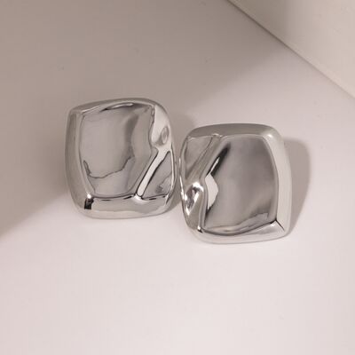 Stainless Steel Square Stud Earrings