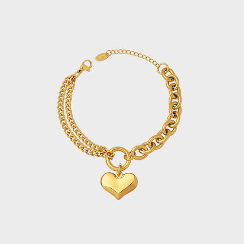 Chunky Chain Heart Bracelet