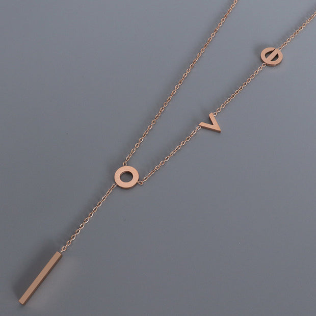 Titanium Steel Love Necklace