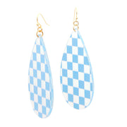 Blue Checker Teardrop Earrings Shop now, Pay Later - 4 interest-Free payments with Sezzle Free shipping on orders over $50. Buy 10 pieces of jewelry, Gett 11th FREE. Use CODE shoptheboutique for 15% OFF 