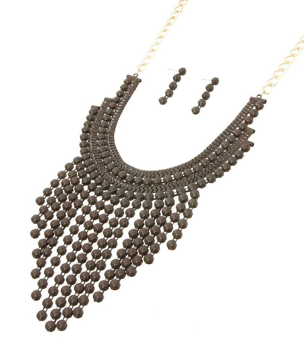 Beads Drop Necklace Set EJIJI Boutique 