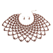 Brown Pearl - Gold Cape - Necklace - Popping Pearls Free Shipping On All Orders Over $50, Buy 10, Get 11th FREE! EJIJI Boutique