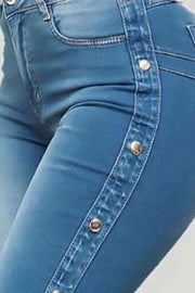 Button Detail Flare Jeans - EJIJI Boutique