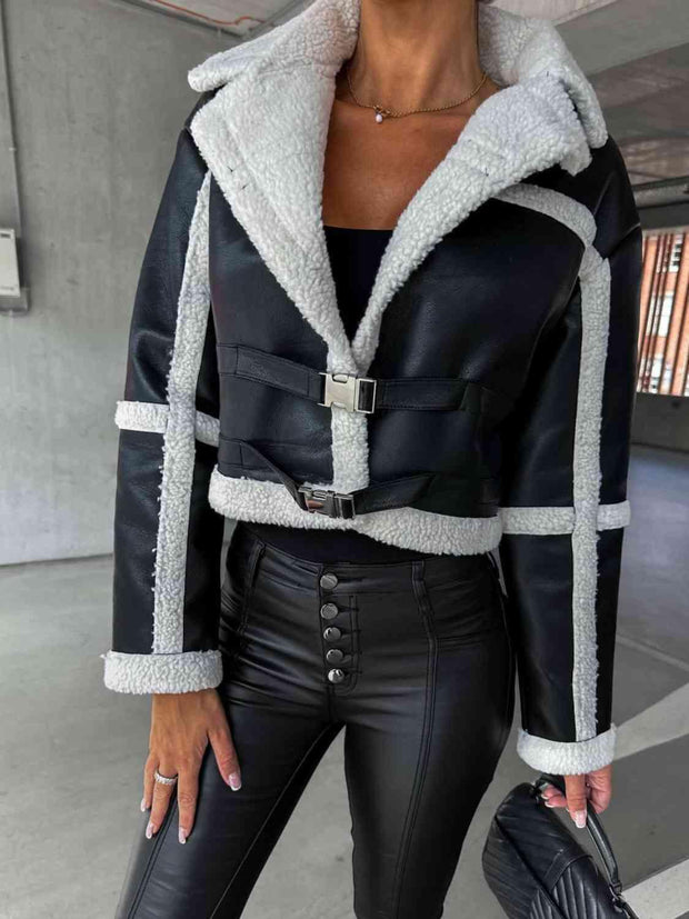 Chic Collar Craft Buckle Jacket - EJIJI Boutique