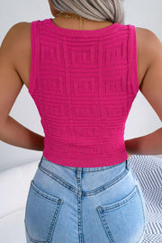 Cutout Sleeveless Knit Top - EJIJI Boutique