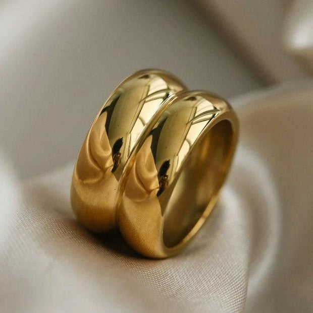 Double Ridge Gold Ring - Rings