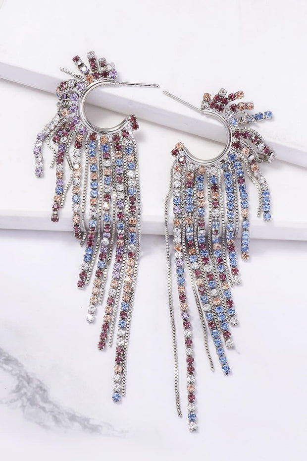 Sparkling Cascade Fashion Earrings | Modern Fringed Dangle Earrings EJIJI BOUTIQUE 