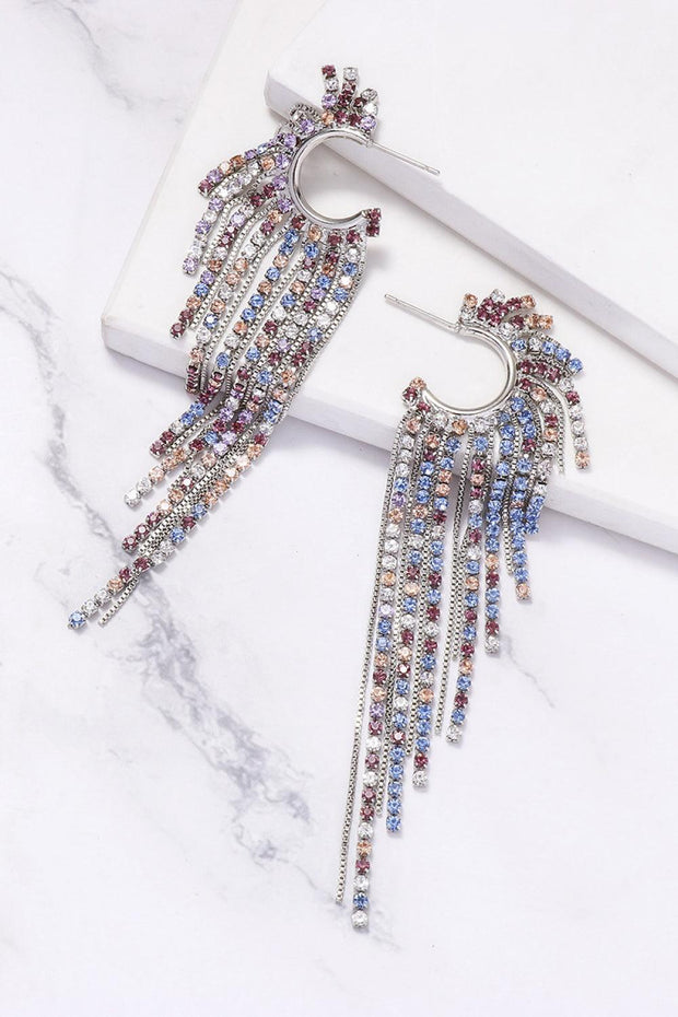 Sparkling Cascade Fashion Earrings | Modern Fringed Dangle Earrings EJIJI BOUTIQUE 