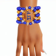 Bracelet Blue Gold Pearl Sigma 5 Strand for Women