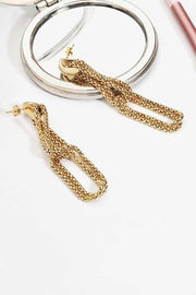 Gold-Plated D-Shaped Drop Earrings - EJIJI Boutique