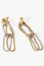 Gold-Plated D-Shaped Drop Earrings - EJIJI Boutique