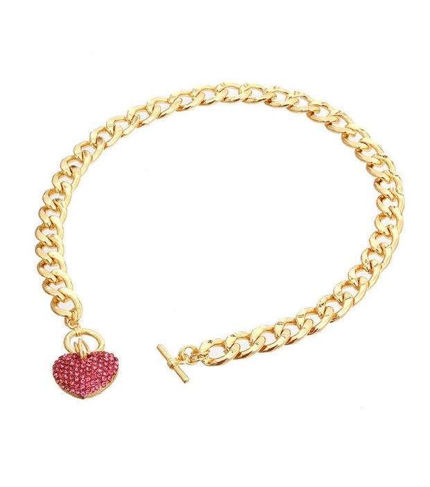 Gold Toggle Heart Necklace EJIJI BOUTIQUE 