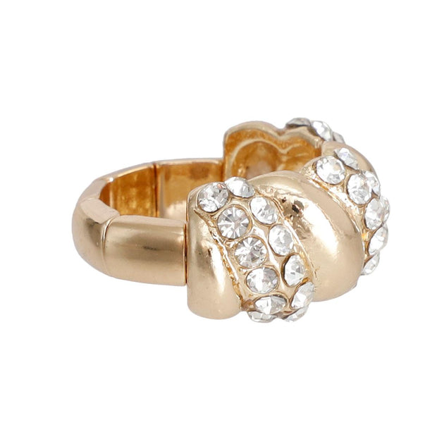 Gold Twisted Swivel Cocktail Ring
