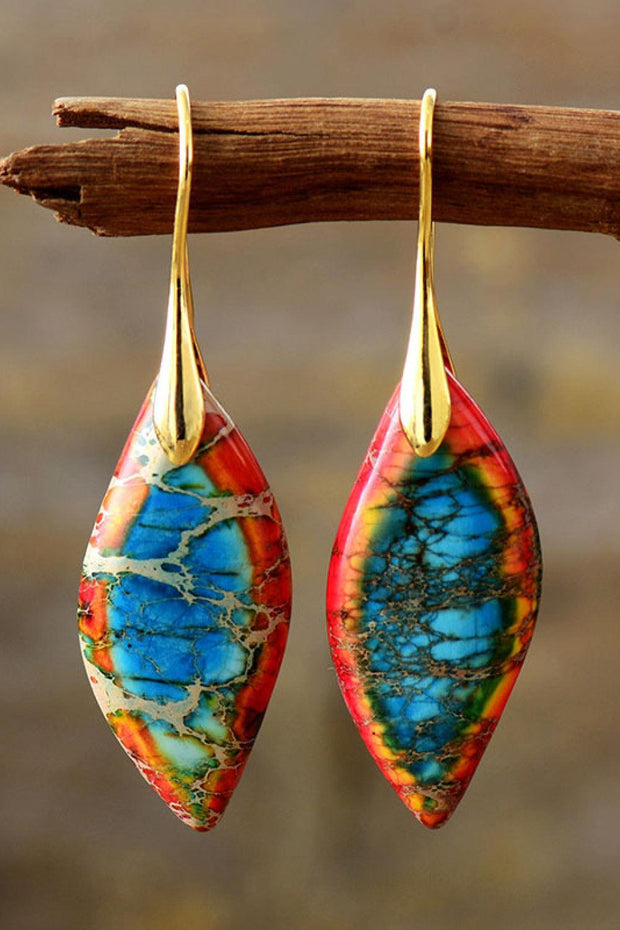 Handmade Natural Stone Dangle Earrings - EJIJI Boutique