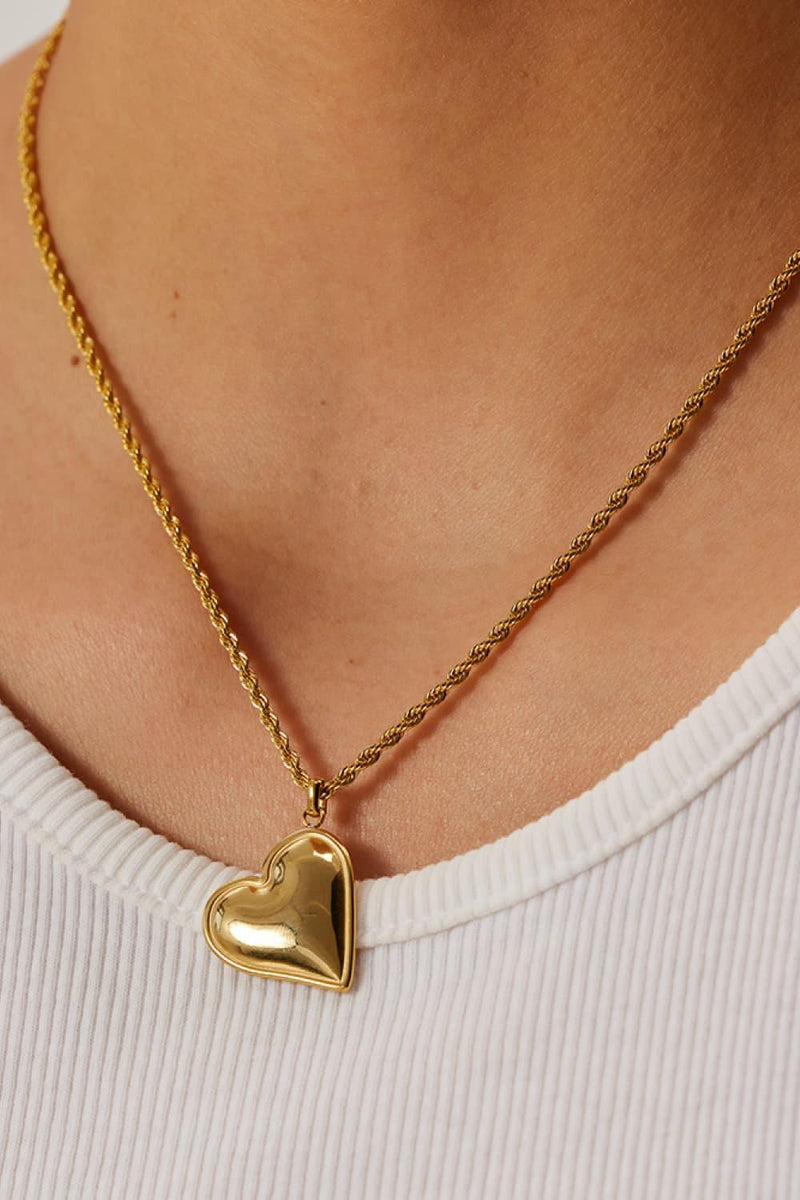 Heart Pendant Copper Necklace - EJIJI Boutique
