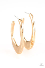 Stylish Hoop Me Up Gold Paparazzi Earrings - Shop Now - EJIJI Boutique