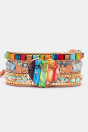 Imperial Jasper & Crystal Layered Bracelet - EJIJI Boutique