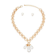 Gold Mademoiselle Pearl Charm Necklace
