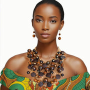 Earth-Toned Wood Chainmail Set EJIJI BOUTIQUE 