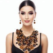 Earth-Toned Wood Chainmail Set EJIJI BOUTIQUE 