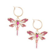 Pink Dragonfly Baby Hoops EJIJI BOUTIQUE 