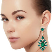 Teardrop Green Earrings