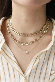 Three-Piece Jewelry Set - Zircon Copper Necklace - EJIJI Boutique