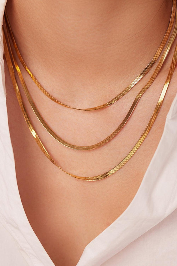 Triple-Layered Snake Chain Necklace - EJIJI Boutique